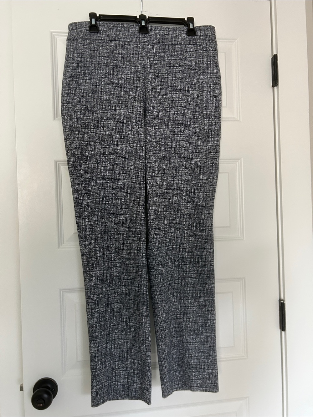 JM Collection Gray Textured Straight-Leg Dress Pants